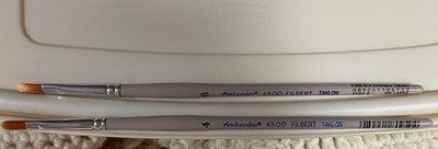 Lot Of 2 American Painter #4500 Filbert Brushes #4& #6 NOS