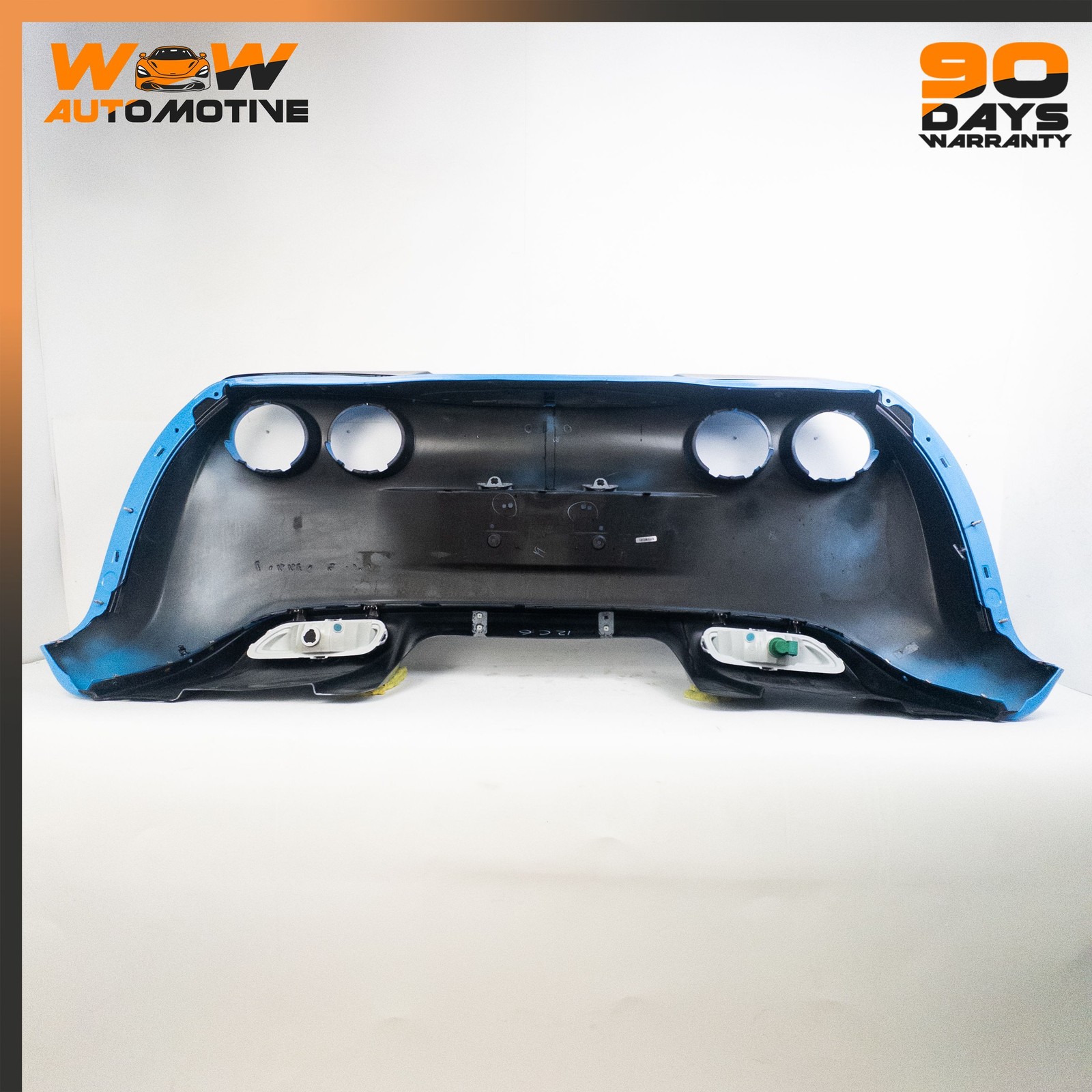 05-13 CHEVROLET CORVETTE C6 REAR BUMPER COVER ASSEMBLY BACK UP LAMP BLUE OEM