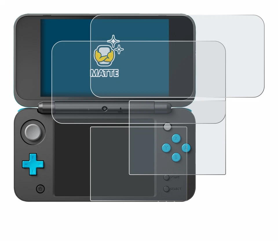 2 Pièces Anti-Reflets Protection Ecran pour New Nintendo 2DS XL Film Protecteur - Photo 2/4