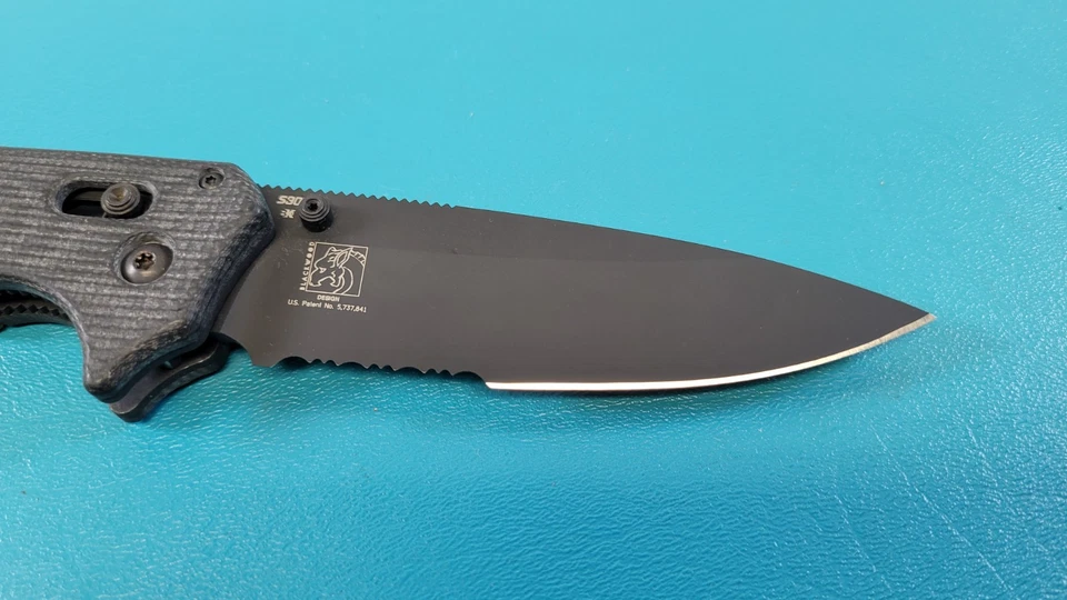 Cuchillo Plegable Benchmade 610 SBK Blackwood Rukus S30V Micarta G10 Manijas TR582 Foto 4 de 4