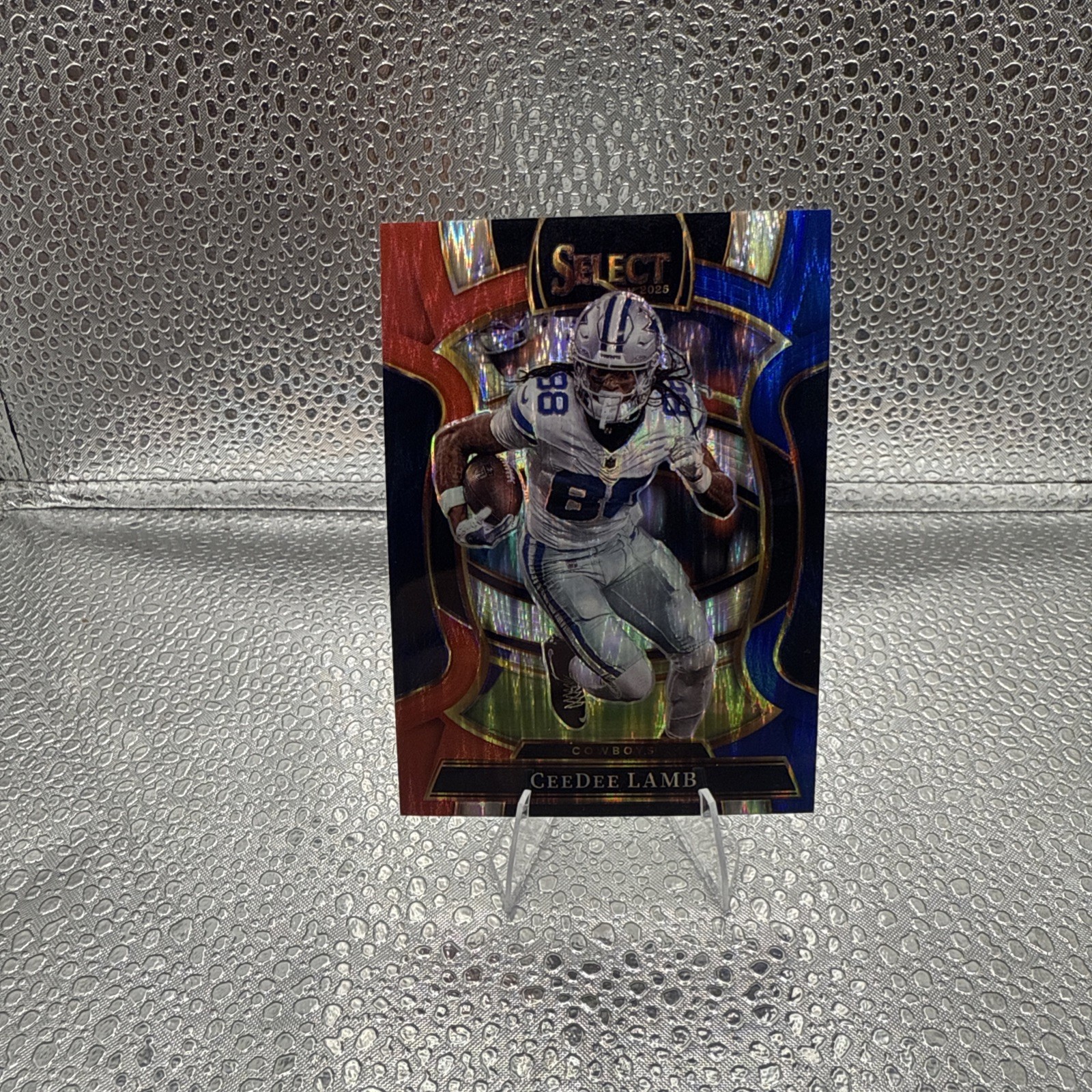 2025 Panini Select Ceedee Lamb #98 Dallas  Red White Blue Shock Prizm 🏈🔥