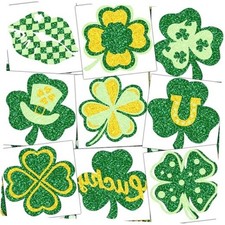 30 Pcs Glitter St. Patrick's Day Tattoos, St Patricks Day Accessories, St