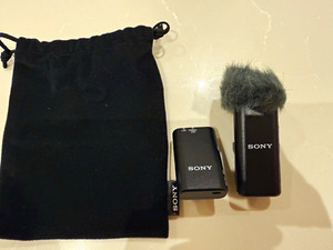 Sony ECM-W2BT Wireless Clip-On Omnidirectional Microphone for Sony, Black
