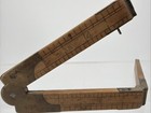 ANTIQUE NO. 32 BOXWOOD & BRASS 12" CALIPER FOLDING RULE — photo 2
