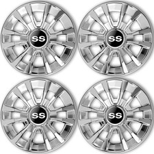 Golf Cart 8-Inch Snap-On Wheel Covers Hub Caps for Club Car, EZGO, Yamaha, Set o