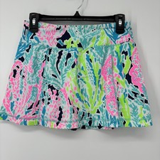 Lilly Pulitzer Donna XS Luxletic Josephine Skort Mare Acqua Let's Cha