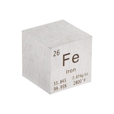 Iron Cube Metal Element High Density Block Pure Periodic Element 1 Inch