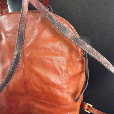 Margot New York Camille Backpack Bag Brown Tan Leather Turnlock Adjustable FLAW Camille Backpack in Cognac – Margot New York main image 2