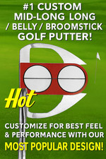 2-BALL LONG BELLY BROOMSTICK TAYLOR FIT MADE OVERSIZE CUSTOM GOLF PUTTER 38-48"