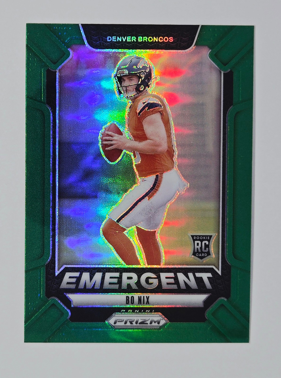 2024 Panini Prizm Football Bo Nix Emergent Rookie Insert Card No 3