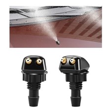 2PCS Front Windshield Washer Nozzles, Double-Hole Windshield Wiper 2 PCS