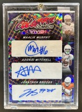 2024 Leaf Vivid Maalik Murphy Adonai Mitchell Jonathon Brooks Auto Blue #/7