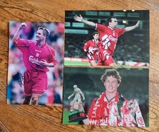 3 Large LIVERPOOL FC Signed Photos