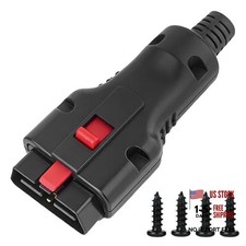 OBD2 16PIN Male Connector with Gold-Plated Pins, Auto Car Wiring Connector