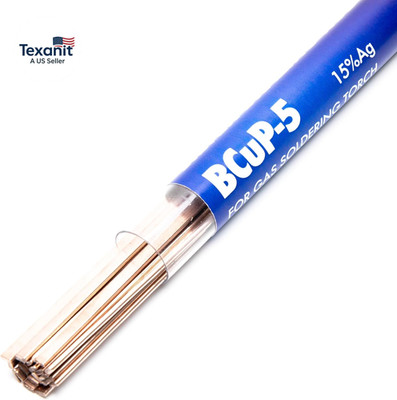 20 Sticks Brazing Rods Bcup-5 15% Silver Solder Phos Copper Brazing Alloys Flat 