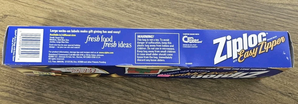 De Colección Ziploc Fácil Cremallera Regalo Almacenamiento Camisa Bolsa Navidad 5 Bolsas Vacaciones Foto 2 de 3