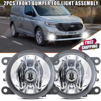 Pair Bumper LED Fogs Driving Lamps White For Ford Transit Connect 2011-2023
