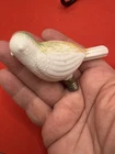VTG Milk Glass Figural Bird Christmas Light Bulb Japan