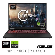 Image of ASUS TUF A16 Gaming Laptop 16 Inch AMD Ryzen 7 16GB 1TB NVIDIA GeForce RTX 5060