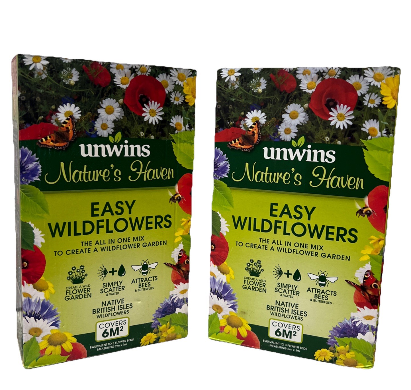 Natures Haven Easy Wildflower Mix Box  2 x 1.2kg ( Total 2.4kg )