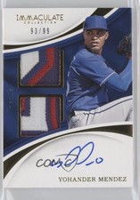 2017 Panini Immaculate Signature Rookie 93/99 Yohander Mendez Patch Auto d4y