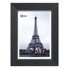 5x7 Picture Frame, Black Wooden Photo Frames for Wall Hanging Gallery or Tabl...