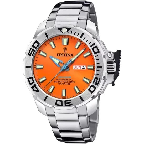 Montre Festina F206655 automatique de plongée avec verre minéral renforcé