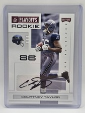2007 Playoff NFL Playoffs - Rookie Courtney Taylor #150 Red Signatures /100