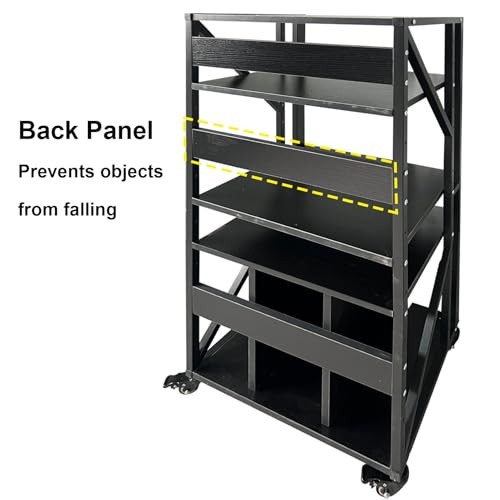 5 Tier Record Player Stand with Vinyl Storage, av Media Stand, Stereo Audio - Picture 6 of 6