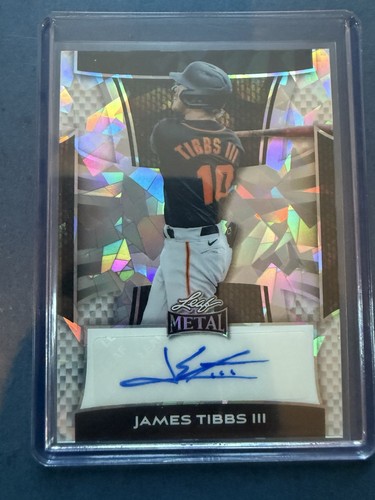 2025 Leaf Metal Baseball - James Tibbs III Auto Silver Crystal /25 #BA-JT2