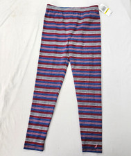 Nautica Girl's Pull On Striped Pants Elastic Waist Size MEDIUM 8 / 10 New 36.