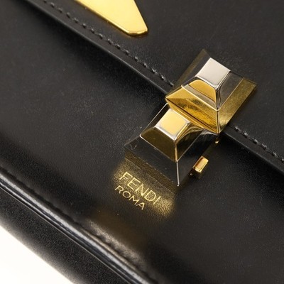 FENDIバッグ FENDI Kani 2 Way Shoulder Bag 8BT283 Calfskin Leather Black | eBay