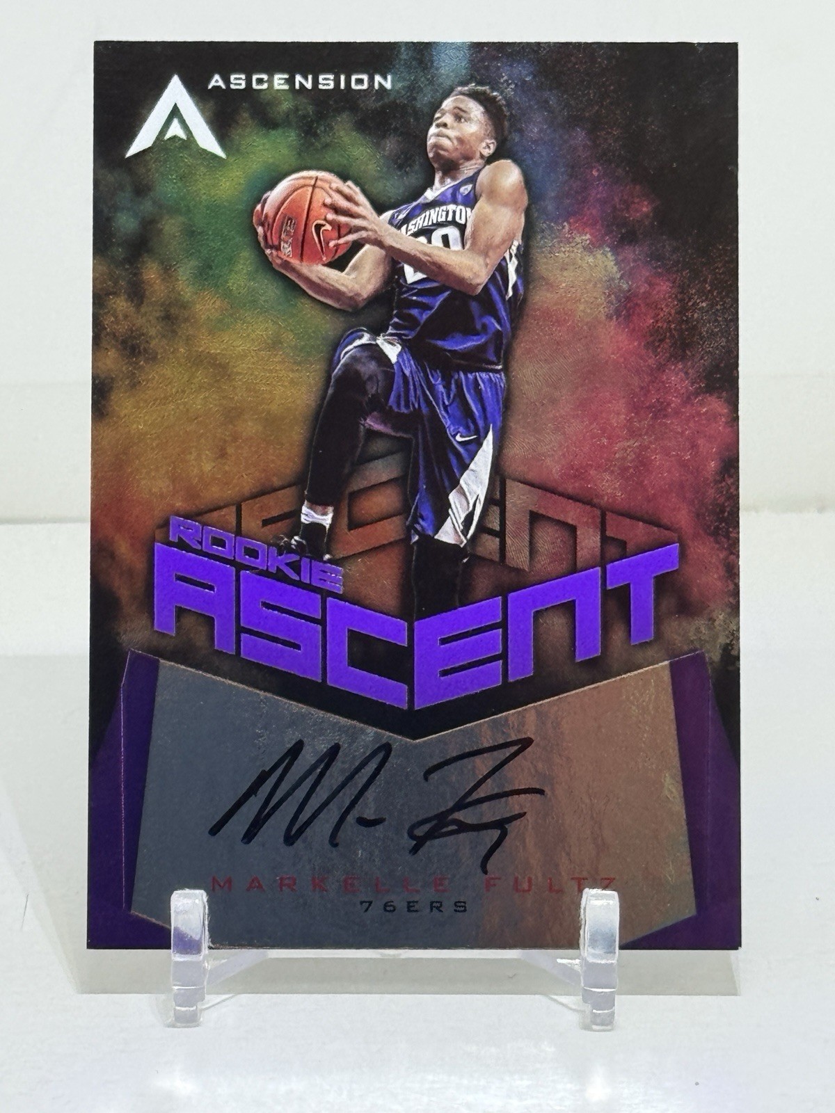 2017-18  Ascension Rookie Ascent PURPL /50 Markelle Fultz #ASC-MAR Auto RC A957