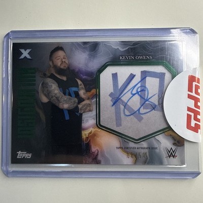 2025 Kevin Owens WWE Topps Exalted Green Insignia Ink On Card Auto 08/50