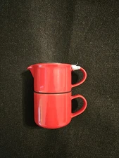 NWOB FORLIFE Red Tea For One With Infuser 14 Ounces Stackable Teapot And Mug