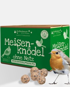 Futterbauer 200 Meisenknödel  ohne Netz, ca. 90 g je Knödel, mit Vitaminen