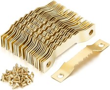 Sawtooth Picture Hangers Bulk Small 30pcs Gold Sawtooth Hangers / Hooks with...