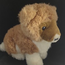 Brown White Dog Plush Stuffed Animal Small 6-14 in Ages 3-5 Years