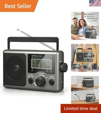 Portable Shortwave Radio with Best Reception,AM FM Transistor,LCD Display,Tim...