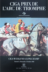 PRIX DE L'ARC DE TRIOMPHE 1988 — PRIX DE L'ARC DE TRIOMPHE 1988 - Affiche originale - A.J. MUNNINGS — vue 1 sur 6