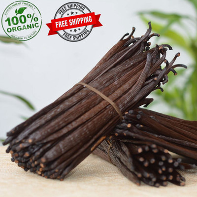 Organic Vanilla Beans Ceylon Grade-B Pods Pure 100% Great Bourbon for Extraction
