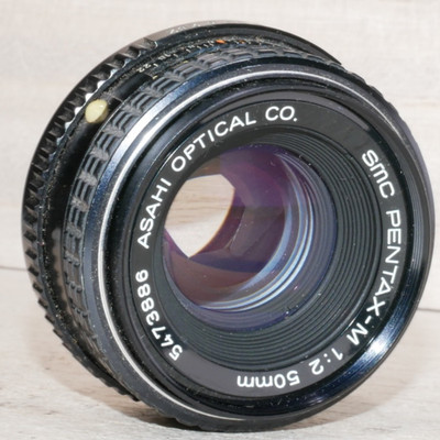 SMC Pentax-M 2/50 50 mm F2 lens Pentax K mount Film Camera *GOOD*