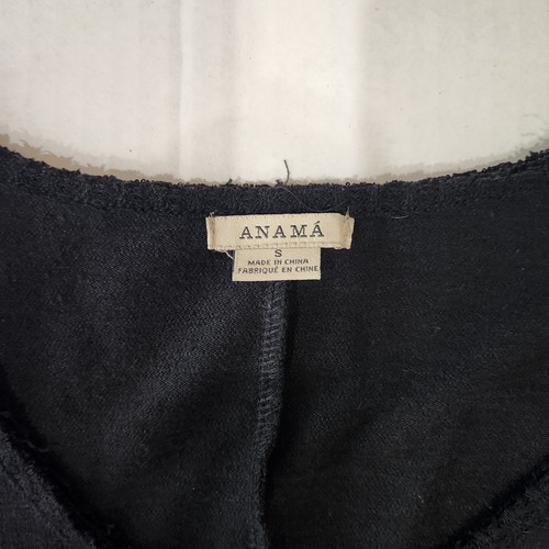 Anama By Anthropologie Hi Lo Tunic Top Womens S Black Raw Edge Ruffle - 第 5/9 張圖片
