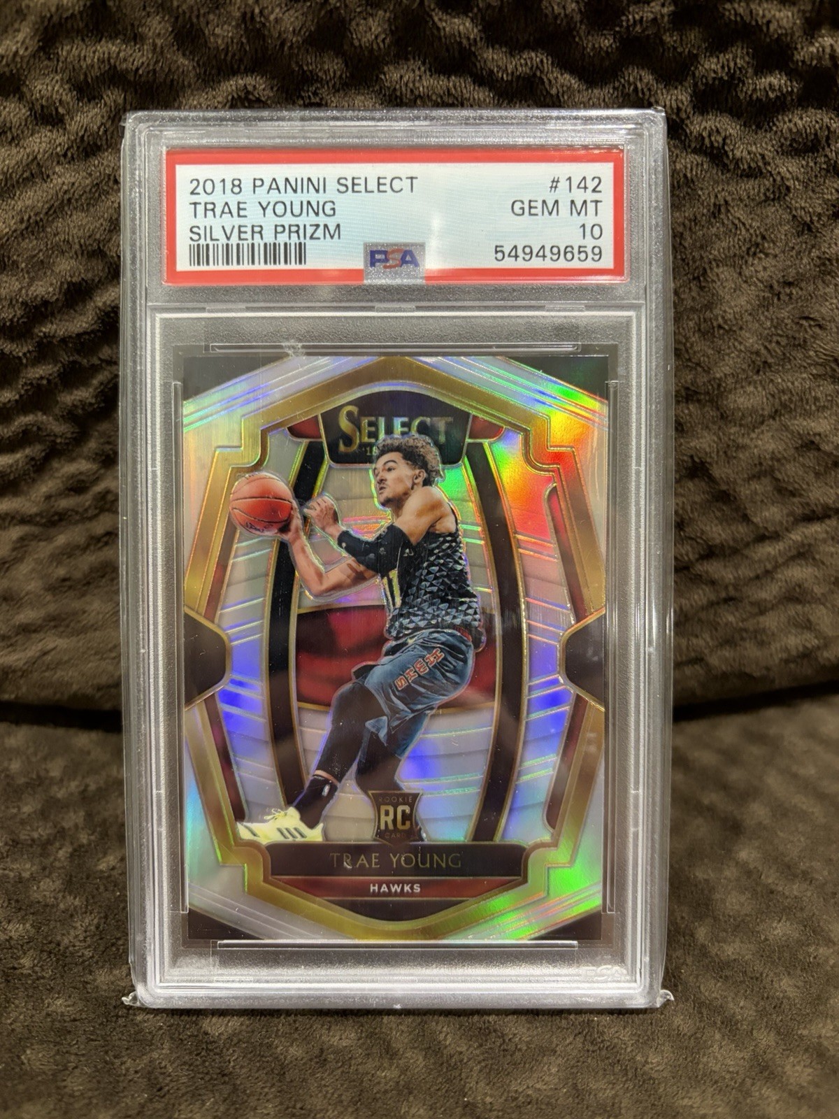 2018 Trae Young Select Premier Level #142 Silver Rookie (RC) PSA 10