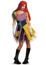 Nightmare Before Christmas Women's Sally Halloween Costume with Wig 4-6 Small