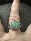 Bomb Party Ring Sz 10 “Flawlessly Perfect” Emerald/Quartz/Rhodium — photo 3