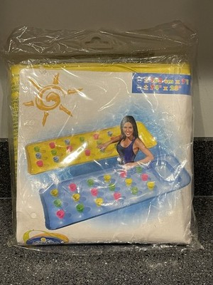 Intex The Wet Set 18 Pocket Lounge 74''X28'' Inflatable Pool Float Yellow 2006
