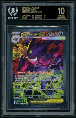POKEMON 2026 MEGA GENGAR EX SIR #284 ASCENDED HEROES BGS 10 BLACK LABEL POP 8!