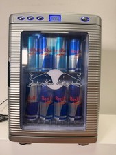 Red Bull Mini Cooler Fridge Cold Drinks Garden Garage 220V & 12V Car Looks New