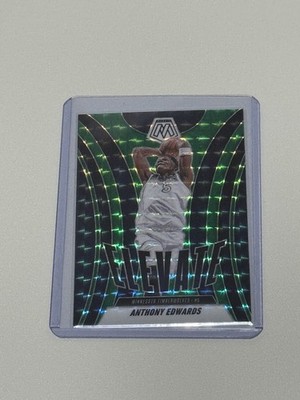 2024-25 Panini Mosaic - Elevate Anthony Edwards #3 Green Mosaic Prizm
